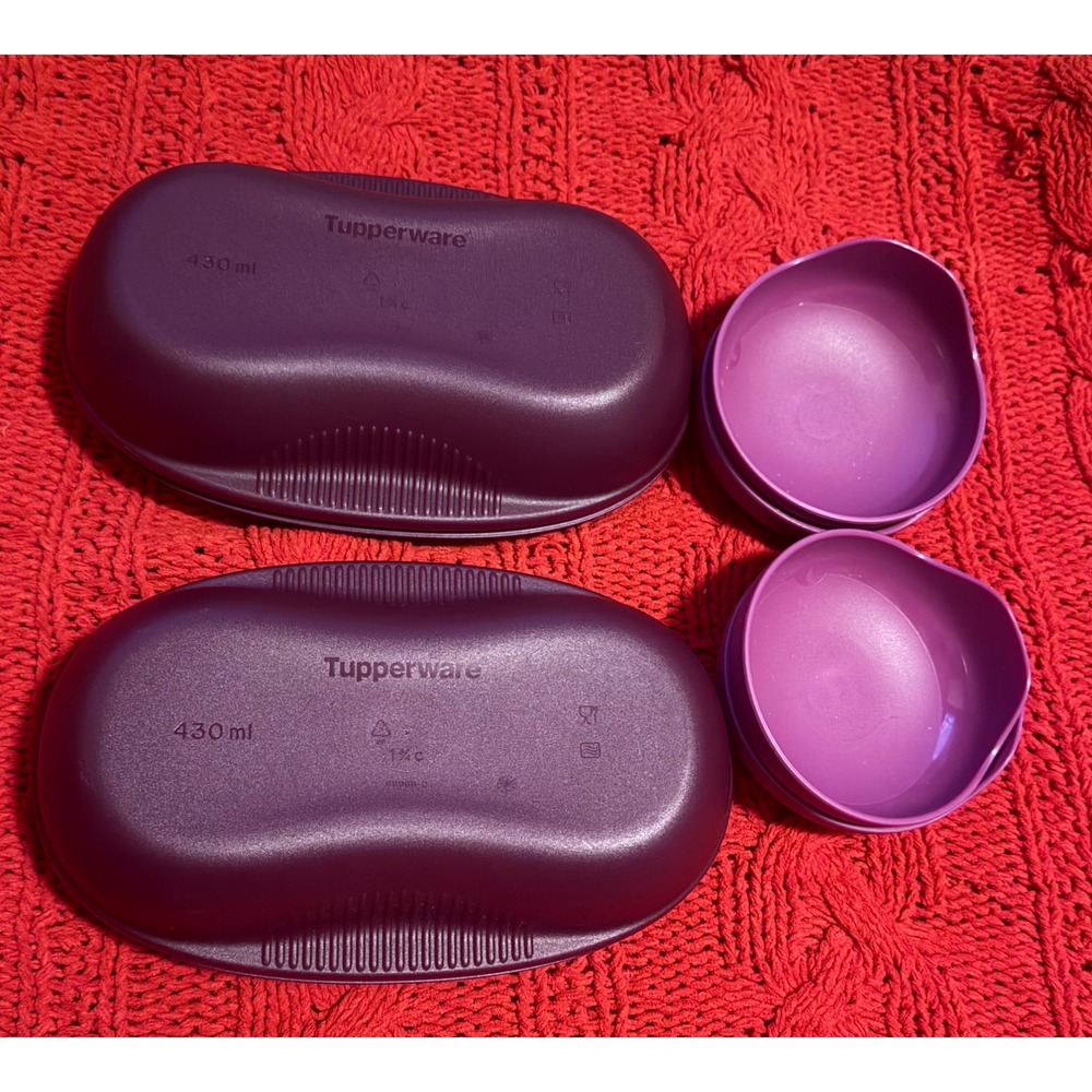 Tupperware Microwave Breakfast Maker Egg Cooker Steamer 2 Sets